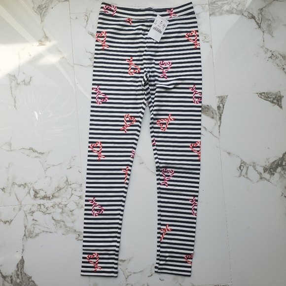 BNWT Candy Cane Striped Leggings - Picture 2 of 3